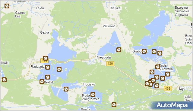 mapa Niezgoda gmina Żmigród, Niezgoda gmina Żmigród na mapie Targeo