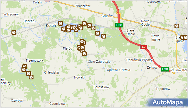 mapa Nowa Dąbrówka, Nowa Dąbrówka na mapie Targeo