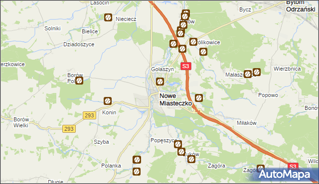 mapa Nowe Miasteczko, Nowe Miasteczko na mapie Targeo