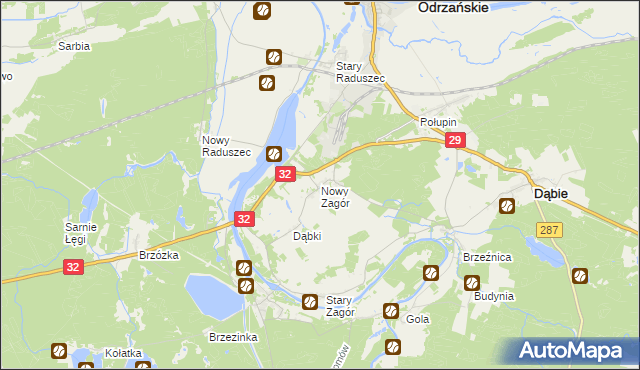 mapa Nowy Zagór, Nowy Zagór na mapie Targeo