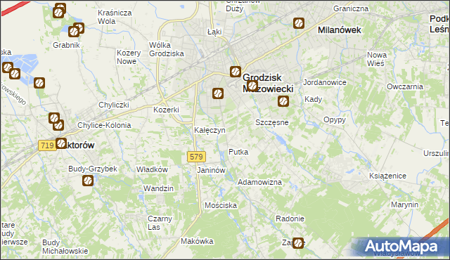 mapa Odrano-Wola, Odrano-Wola na mapie Targeo