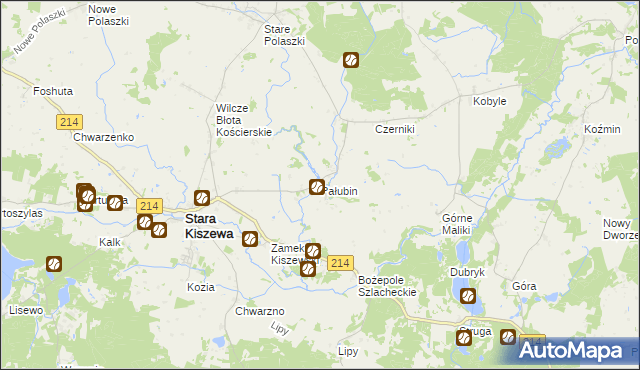 mapa Pałubin, Pałubin na mapie Targeo