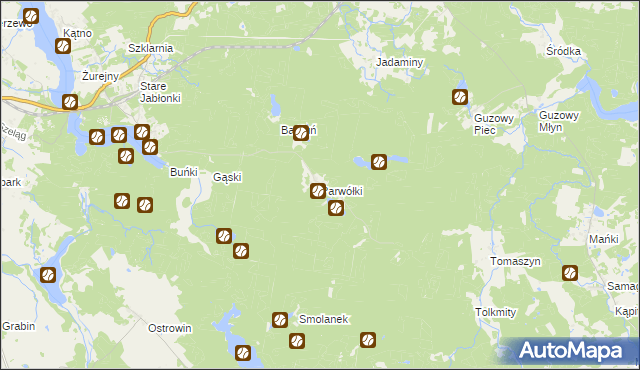 mapa Parwółki, Parwółki na mapie Targeo