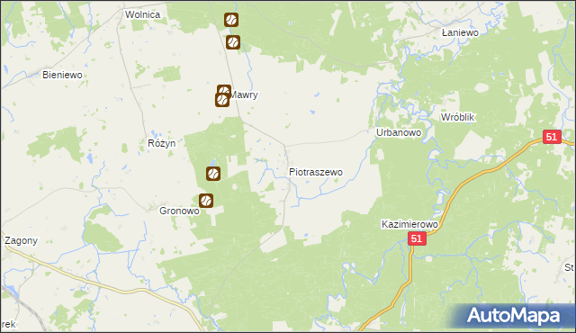 mapa Piotraszewo, Piotraszewo na mapie Targeo