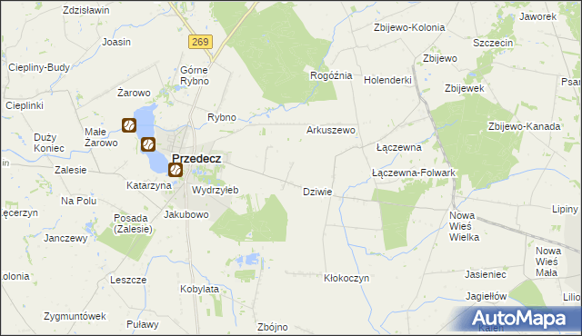 mapa Pod Dziwiem, Pod Dziwiem na mapie Targeo