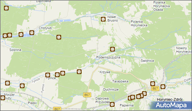 mapa Podemszczyzna, Podemszczyzna na mapie Targeo