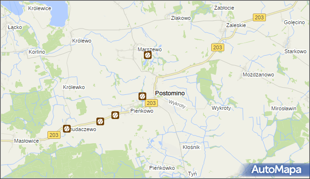 mapa Postomino, Postomino na mapie Targeo