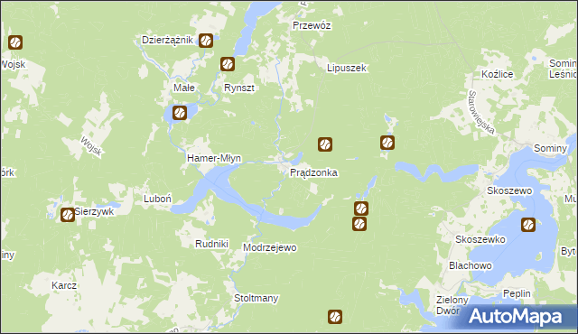 mapa Prądzonka, Prądzonka na mapie Targeo