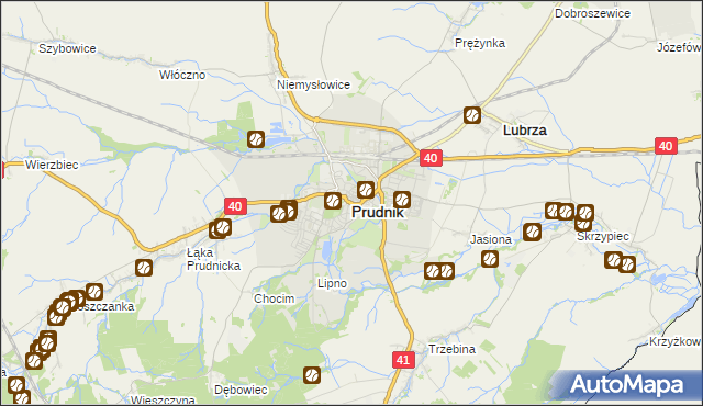 mapa Prudnik, Prudnik na mapie Targeo