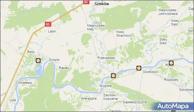 mapa Przeradowo, Przeradowo na mapie Targeo