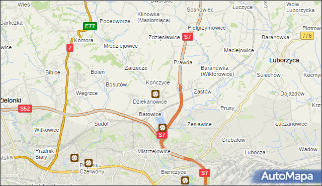 mapa Raciborowice gmina Michałowice, Raciborowice gmina Michałowice na mapie Targeo