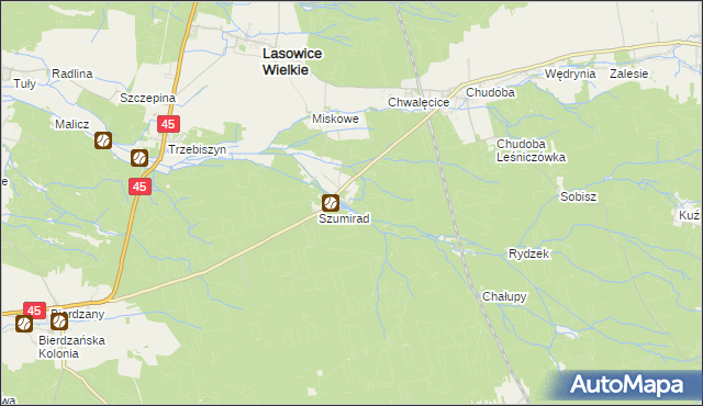 mapa Radomil, Radomil na mapie Targeo