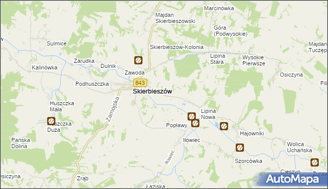 mapa Sady gmina Skierbieszów, Sady gmina Skierbieszów na mapie Targeo