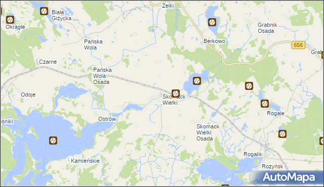 mapa Skomack Wielki, Skomack Wielki na mapie Targeo