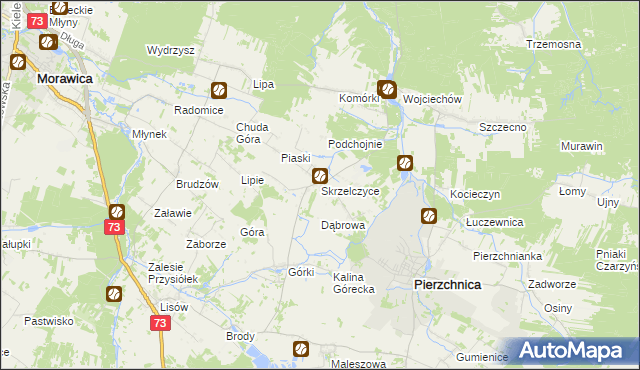 mapa Skrzelczyce, Skrzelczyce na mapie Targeo