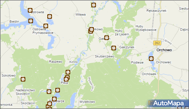 mapa Skubarczewo, Skubarczewo na mapie Targeo