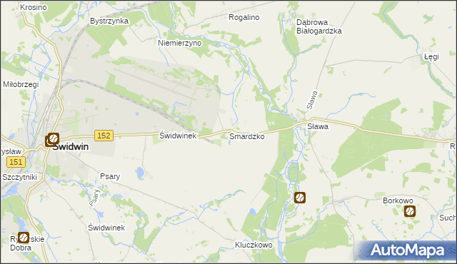 mapa Smardzko, Smardzko na mapie Targeo