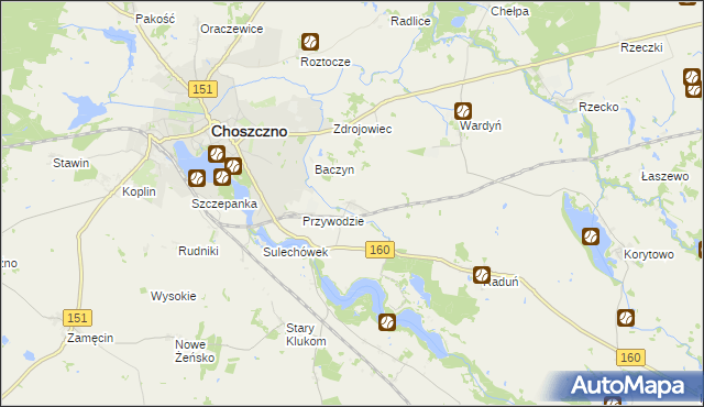 mapa Smoleń gmina Choszczno, Smoleń gmina Choszczno na mapie Targeo
