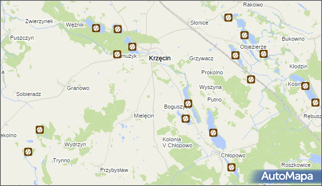 mapa Sobolewo gmina Krzęcin, Sobolewo gmina Krzęcin na mapie Targeo