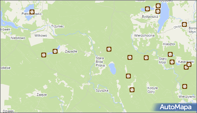 mapa Stara Brda, Stara Brda na mapie Targeo