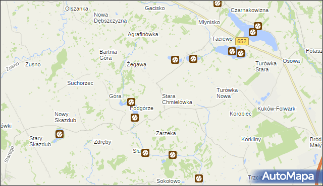 mapa Stara Chmielówka, Stara Chmielówka na mapie Targeo