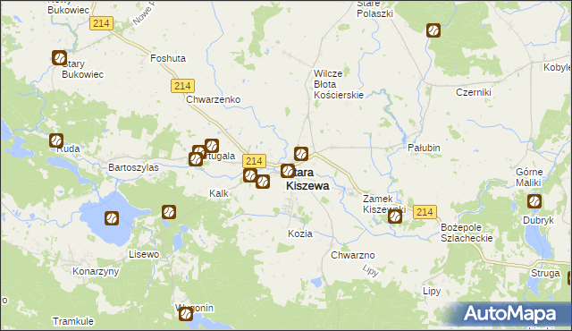 mapa Stara Kiszewa, Stara Kiszewa na mapie Targeo
