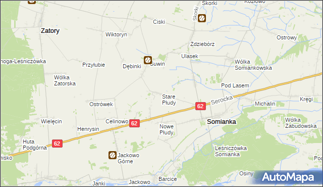 mapa Stare Płudy, Stare Płudy na mapie Targeo