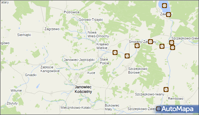 mapa Stare Połcie, Stare Połcie na mapie Targeo