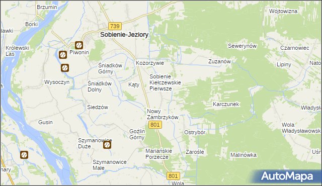 mapa Stary Zambrzyków, Stary Zambrzyków na mapie Targeo