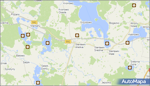mapa Sterławki Wielkie, Sterławki Wielkie na mapie Targeo