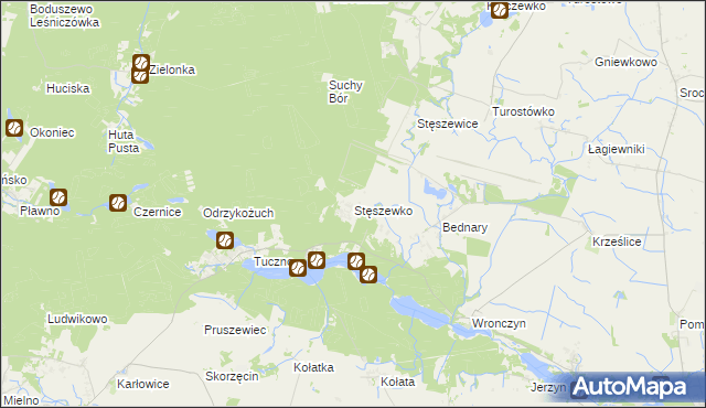 mapa Stęszewko, Stęszewko na mapie Targeo