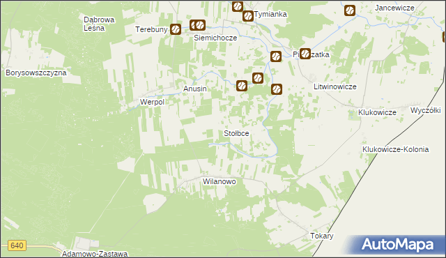 mapa Stołbce, Stołbce na mapie Targeo