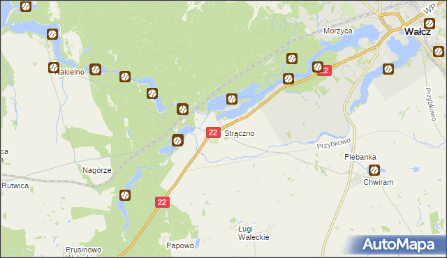 mapa Strączno, Strączno na mapie Targeo