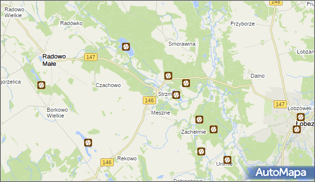 mapa Strzmiele, Strzmiele na mapie Targeo