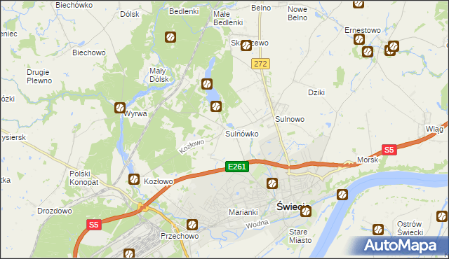 mapa Sulnówko, Sulnówko na mapie Targeo