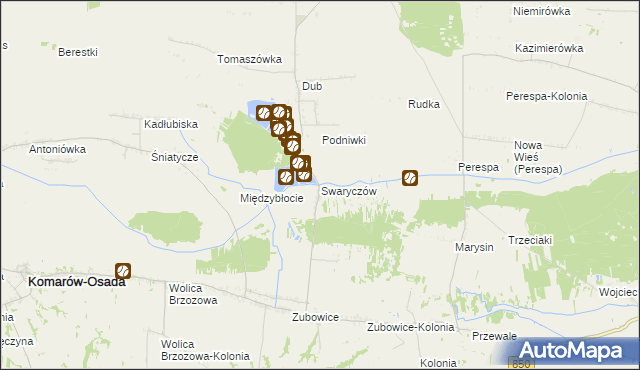 mapa Swaryczów, Swaryczów na mapie Targeo