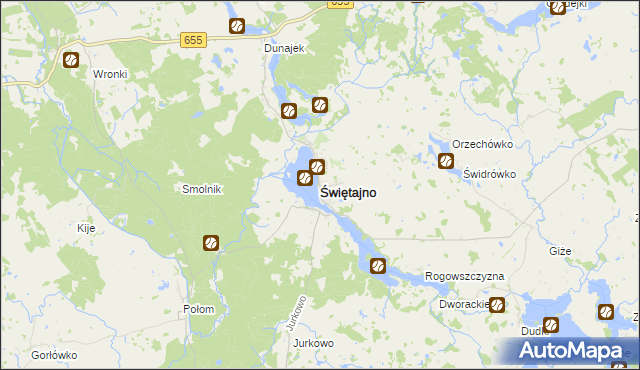 mapa Świętajno powiat olecki, Świętajno powiat olecki na mapie Targeo