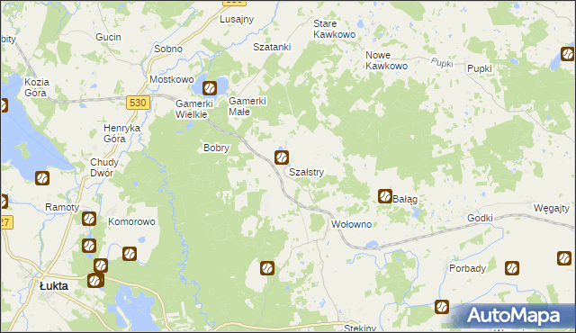 mapa Szałstry, Szałstry na mapie Targeo