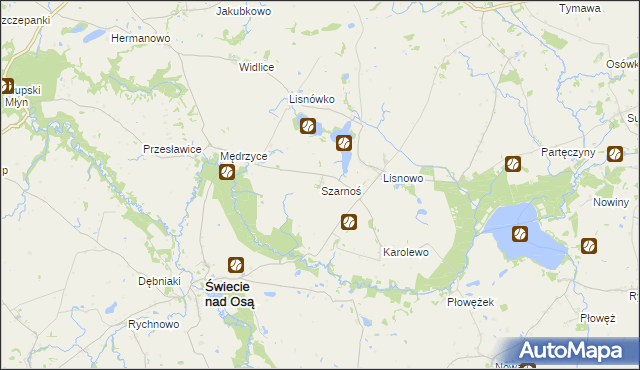 mapa Szarnoś, Szarnoś na mapie Targeo