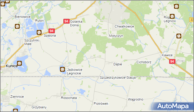 mapa Szczedrzykowice, Szczedrzykowice na mapie Targeo