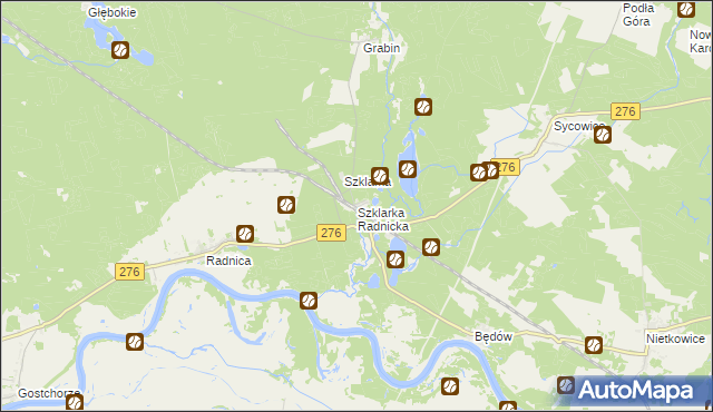 mapa Szklarka Radnicka, Szklarka Radnicka na mapie Targeo