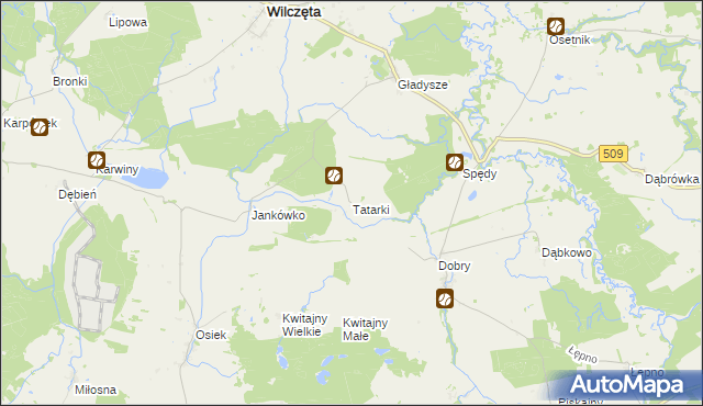 mapa Tatarki, Tatarki na mapie Targeo