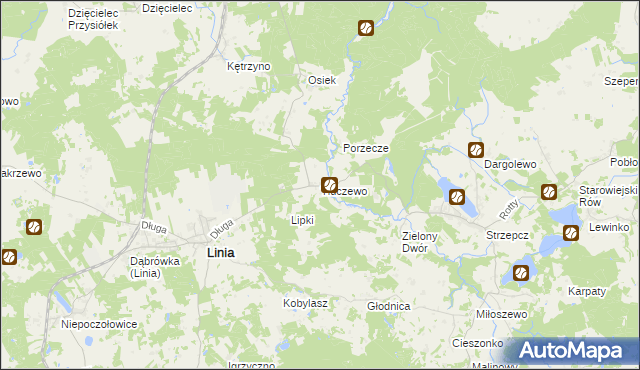 mapa Tłuczewo, Tłuczewo na mapie Targeo