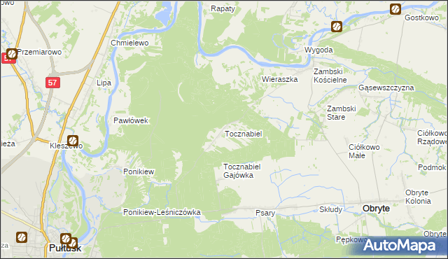 mapa Tocznabiel, Tocznabiel na mapie Targeo