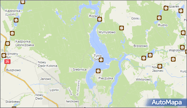 mapa Tylna Góra, Tylna Góra na mapie Targeo