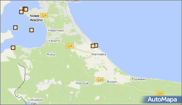 mapa Warnołęka, Warnołęka na mapie Targeo