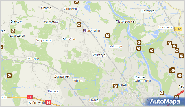 mapa Wilkszyn, Wilkszyn na mapie Targeo