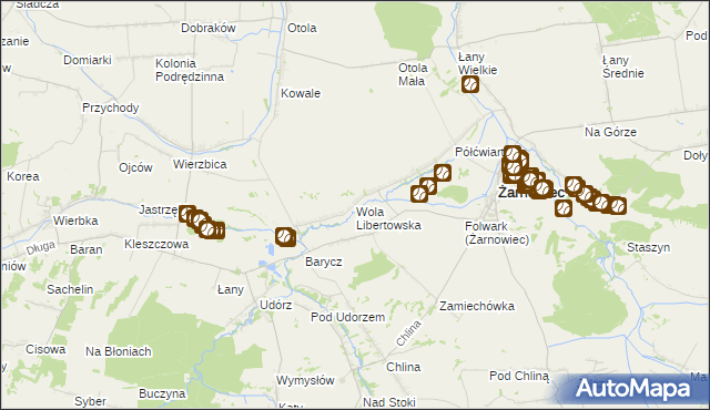 mapa Wola Libertowska, Wola Libertowska na mapie Targeo