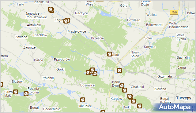mapa Wólka Bosowska, Wólka Bosowska na mapie Targeo