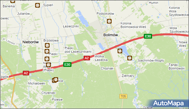 mapa Wólka Łasiecka, Wólka Łasiecka na mapie Targeo